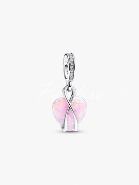 Pandora Mom Opalescent Heart Dangle Charm